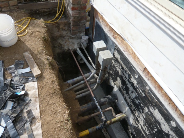 Cement applied to foundation cores