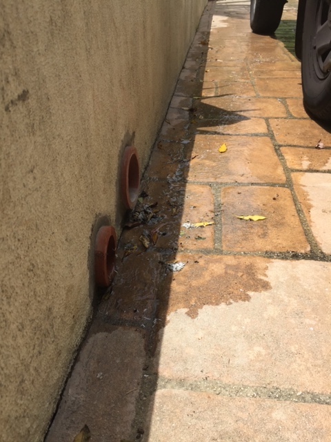 French Drains Discharging To Driveway