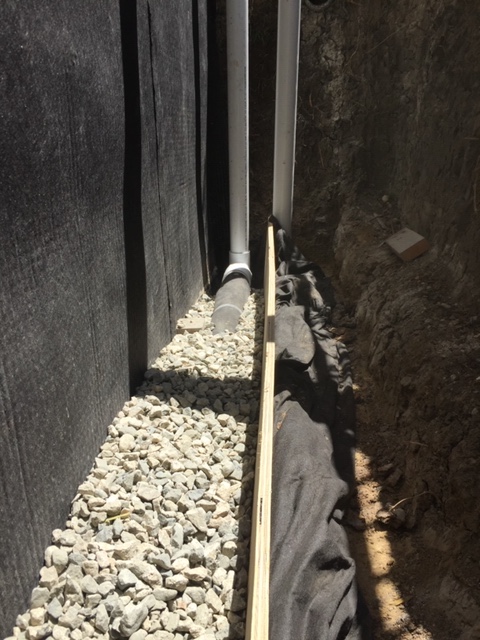 French Drain Covered With Gravel