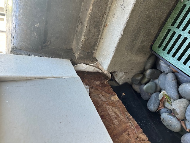 Rain water migrating under sill plate to interior