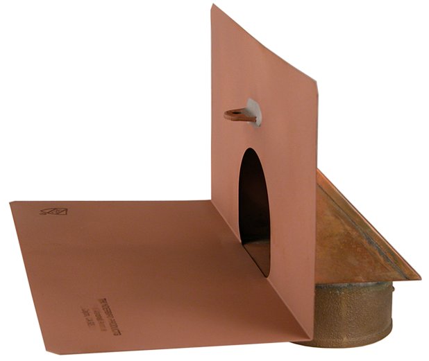 Inside wall copper parapet drain