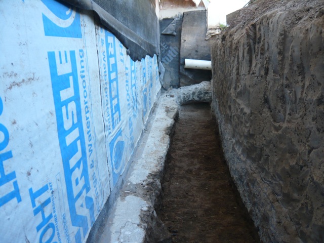 Footing Restoration Required Prior to French Drain Installation Footing Restoration Required Prior to French Drain Installation