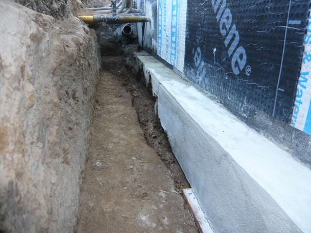 French drain 18in above correct position French drain 18in above correct position