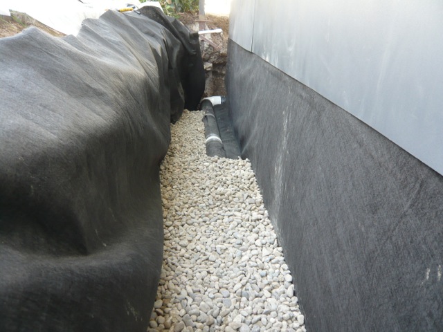 New French Drain Installation New French Drain Installation