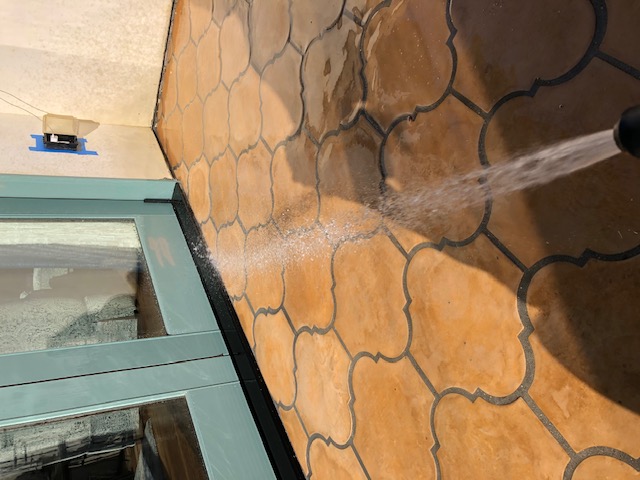 Diagnostic deck water test to verify deck leaks