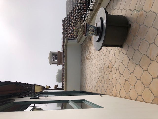 New deck tiles installed over waterproofing restoration area