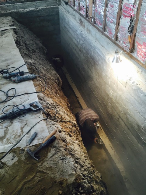 Creating square profile to defective foundation footings