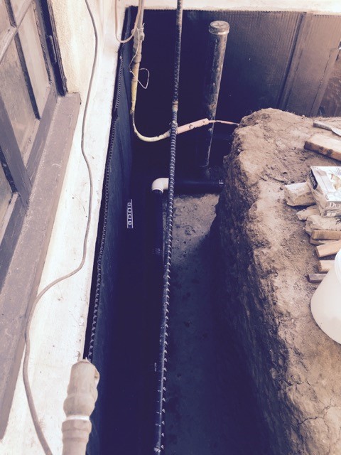 Basement foundation waterproofing