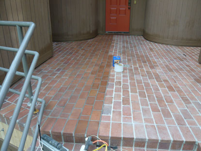 Penetrating sealer application to deck tile pavers