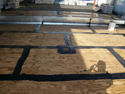Elevated deck flashing installation require correct plywood substrate
